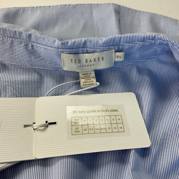 Ted Baker London Striped Peplum Top NWT - Picture 6 of 9